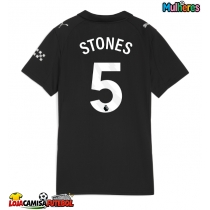 Camisa de Futebol Manchester City John Stones #5 Equipamento Secundário Mulheres 2025-26 Manga Curta